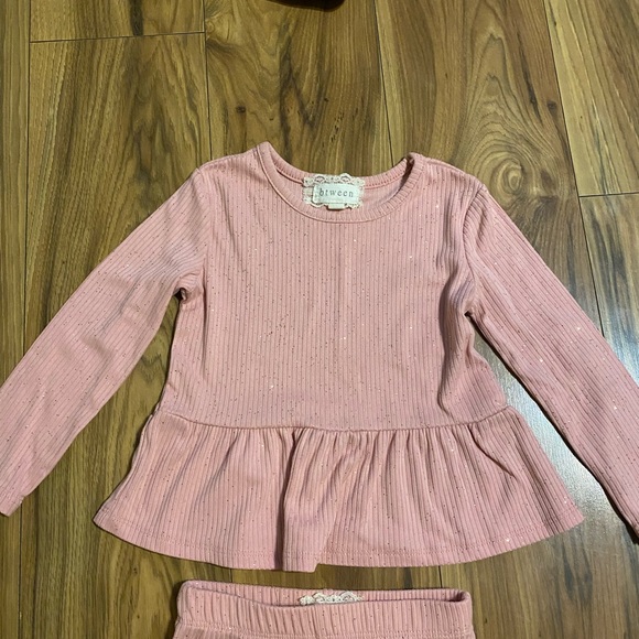 btween Girls Pink Glitter Ribbed Set - Picture 2 of 4